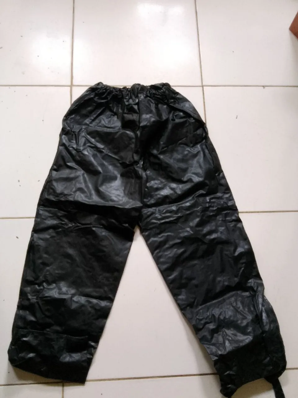 Calça de chuva preta de moto boy