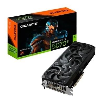 Placa De Vídeo Geforce Ddr7 16Gb/256 Bits Rtx 5070 Ti Gigabyte, Windforce, 3 Fans, Dp, Hdm