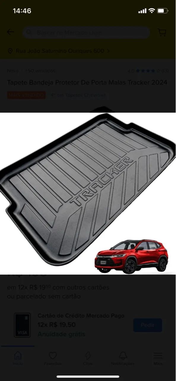 Tapete bandeja P/ Tracker 