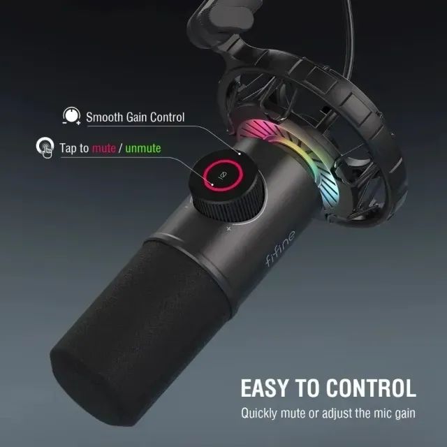 Microfone USB Fifine K658 - Dinâmico, RGB, na Caixa [URGENTE] - Foto 2
