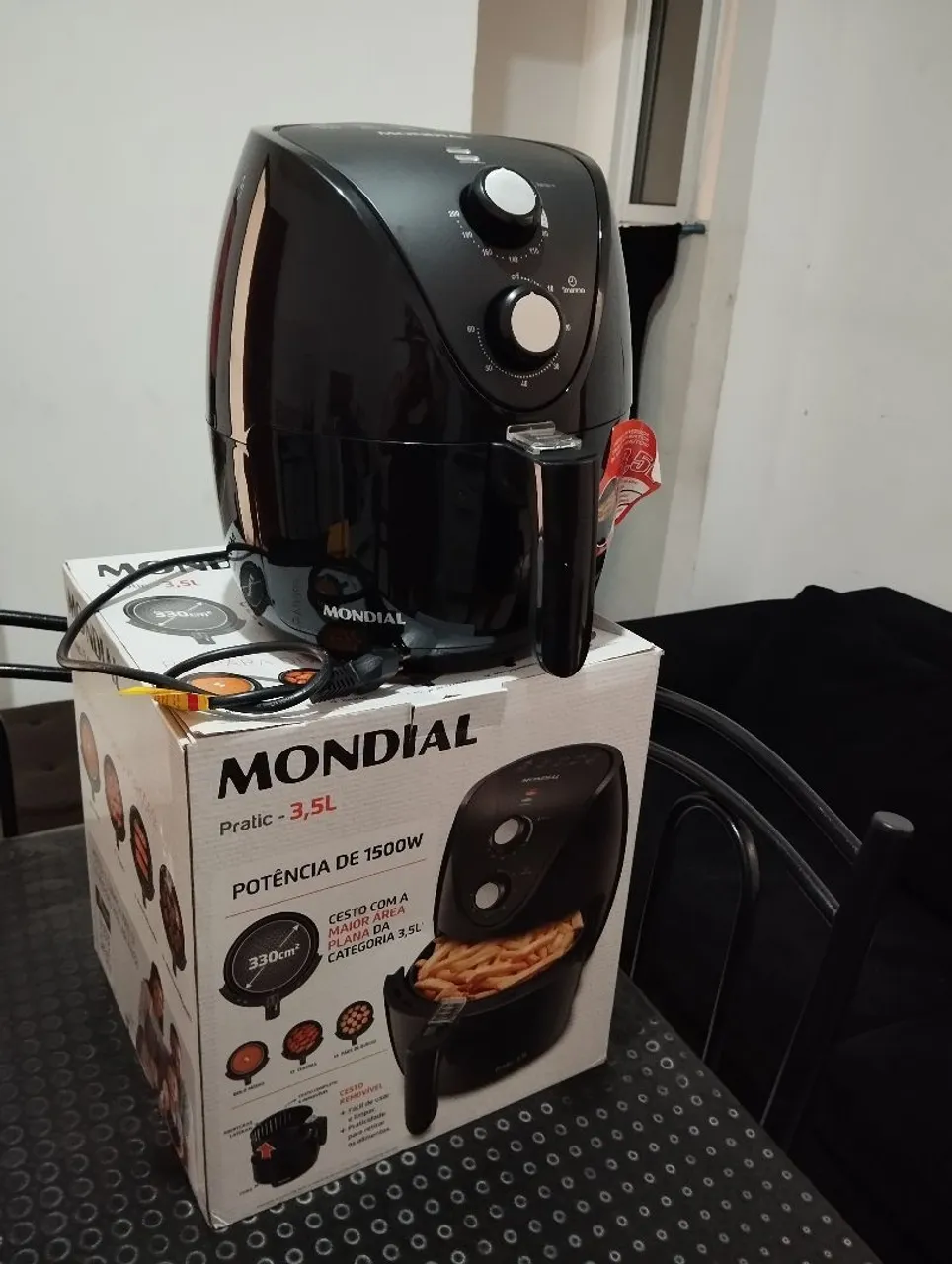 Fritadeira Elétrica sem Óleo Mondial Pratic 3,5L 1500W