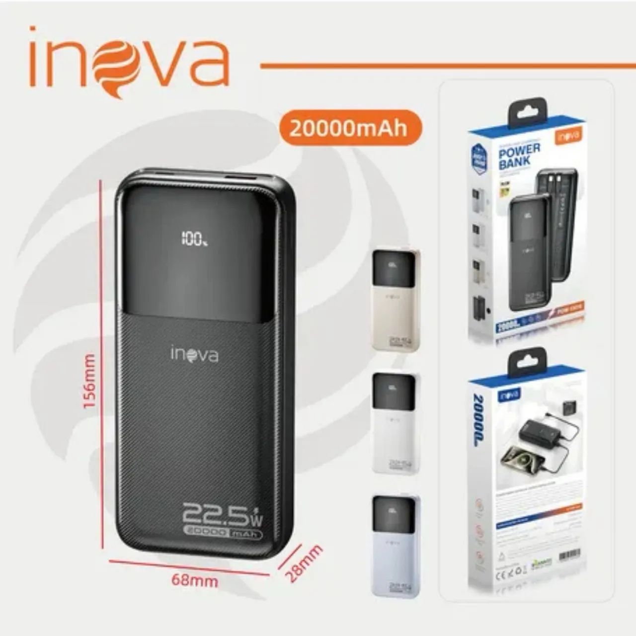 Power Bank 20.000mah super rápido 22.5w turbo com Cabo Tipo C e Lightning Produto Novo - Foto 6