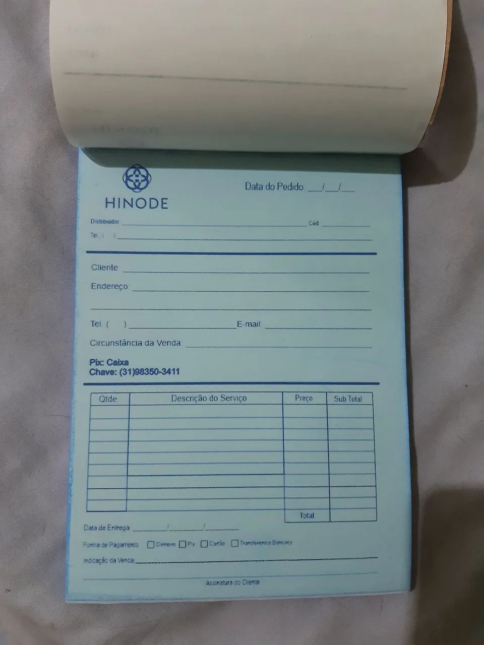 Bloco de Pedidos Hinode - Foto 2