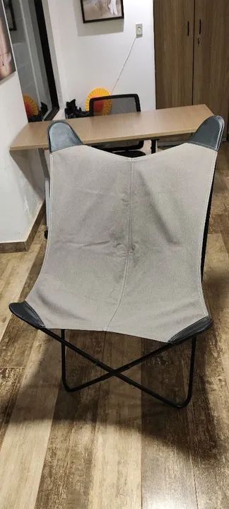 Cadeiras botterfly cinza lona - Foto 3