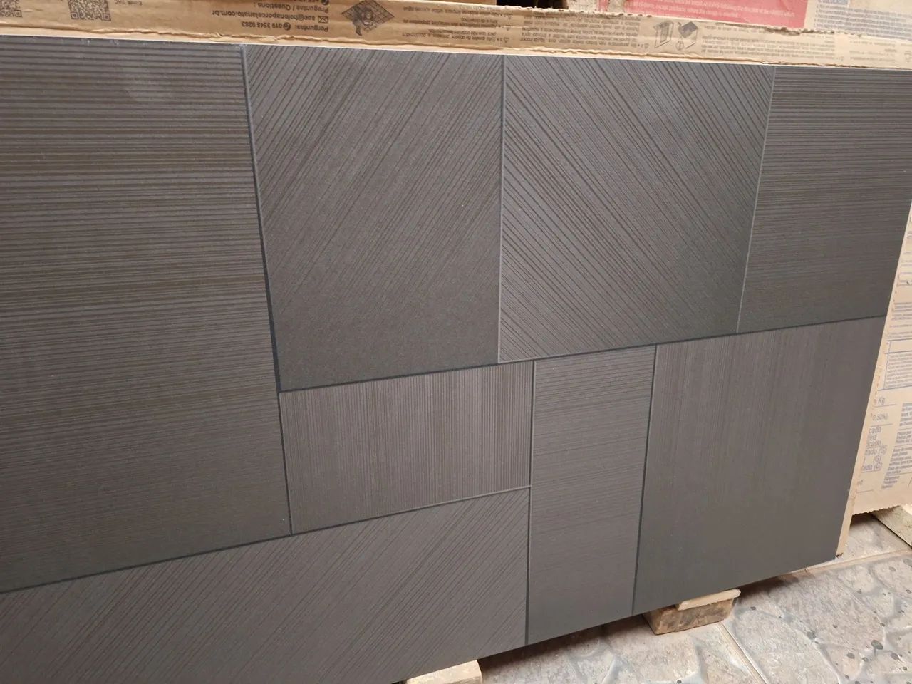 Revestimento Porcelanato Design Moderno - Cinza Escuro