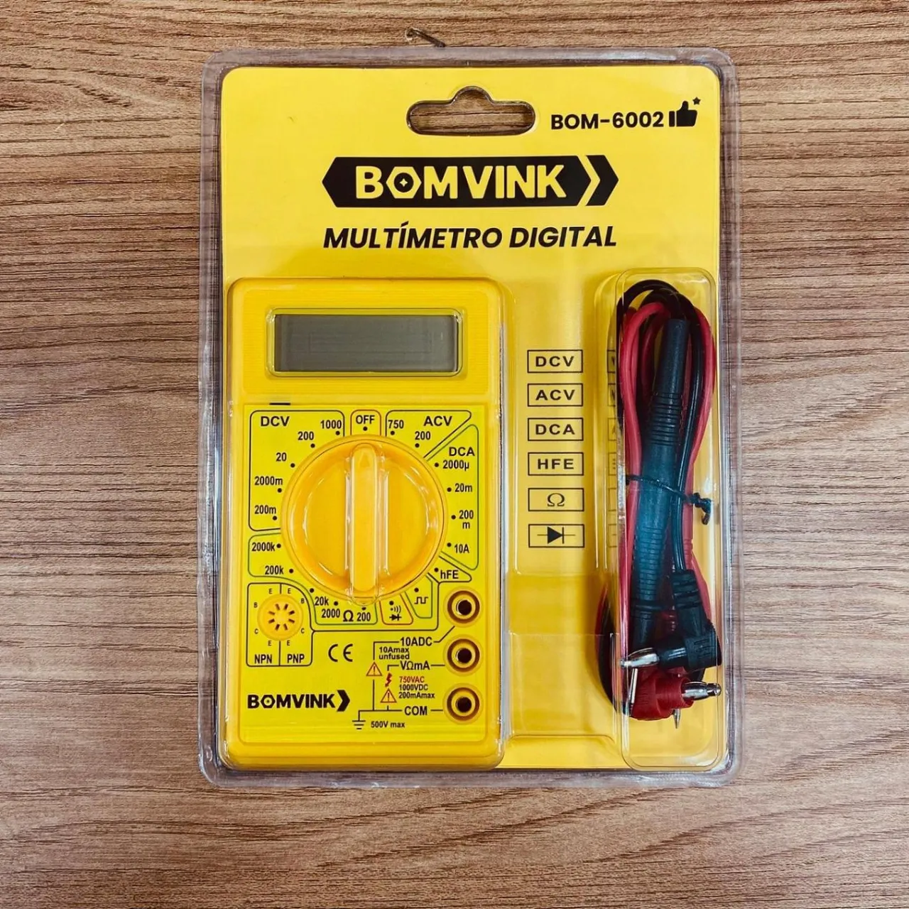 Multímetro Digital BOMVINK - BOM-6002I