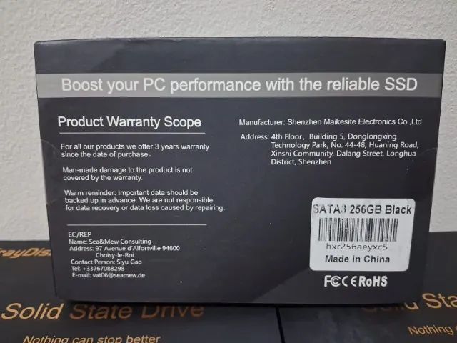 SSD Xraydisk Sata 3 - 256GB - Novos