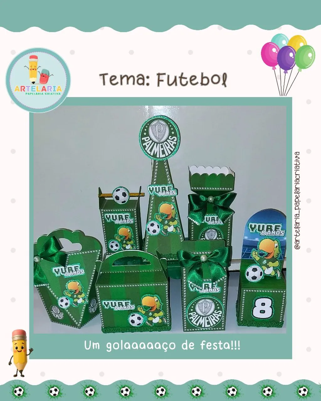 Kit festa personalizado / @artelaria_papelariacriativa
