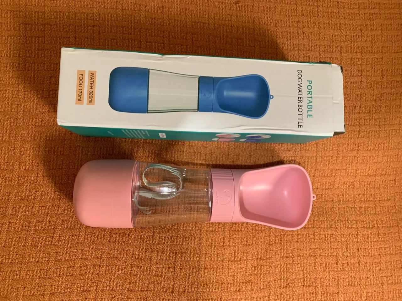 Garrafa d água 2 em 1 portátil para gatos e cães multifuncional  - Foto 5