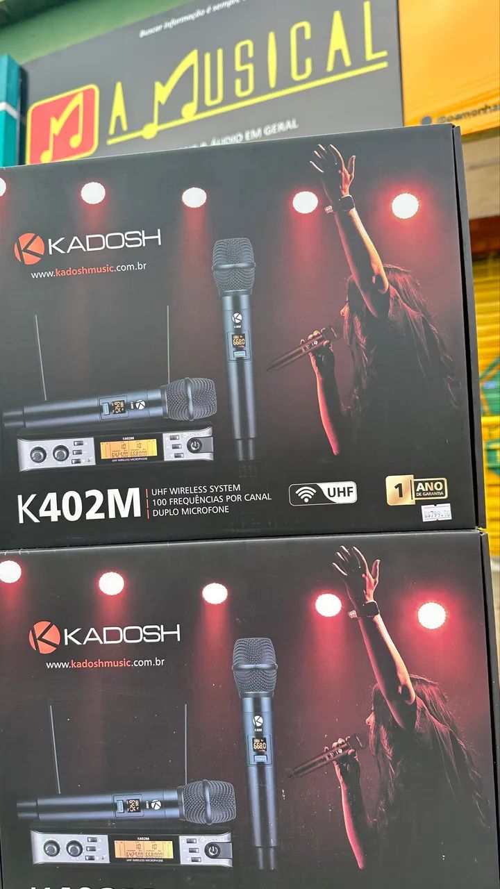 Microfone duplo sem fio Kadosh K402M - Foto 5