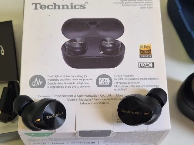 Fones Panasonic Technics AZ80 Bluet Perf Cx Q Novo Nf Orig Gar Loja até 12x Sp Cps Sjc - Foto 2
