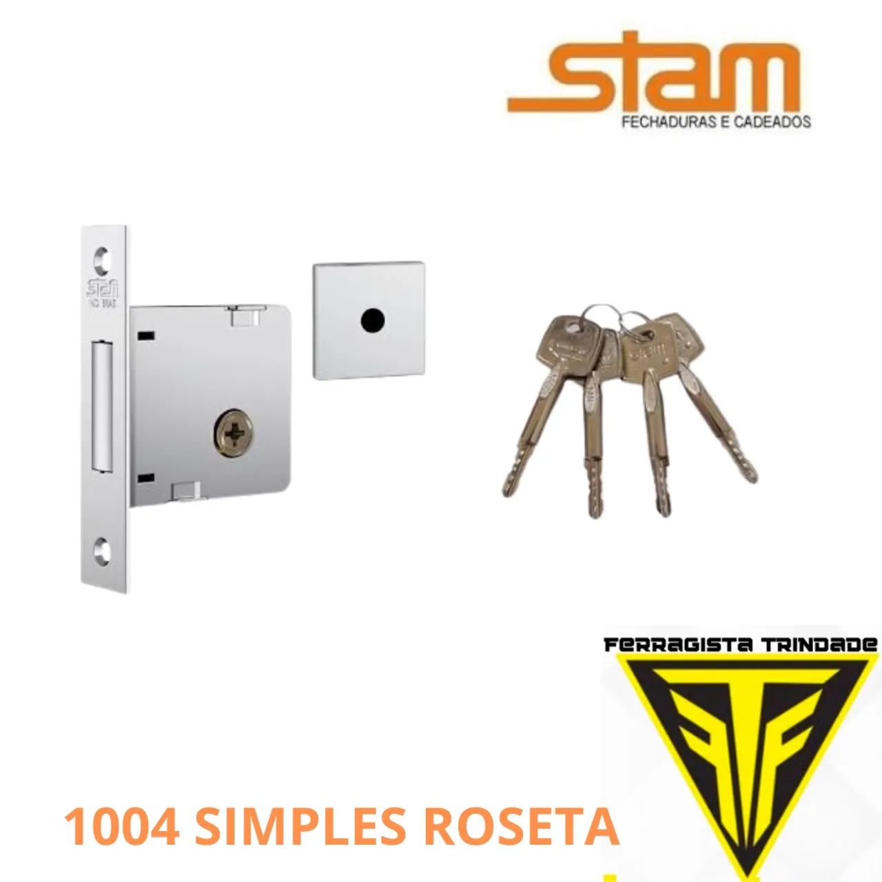 Fechadura Simples Rosetas 1004 Stam