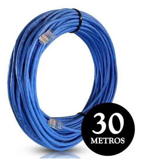 Cabo de rede 30 metros Rj45 já com pontas Cat 5 - Foto 2
