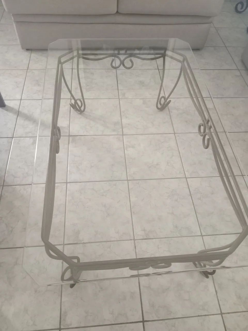 Mesa de centro em metal e vidro - Foto 3