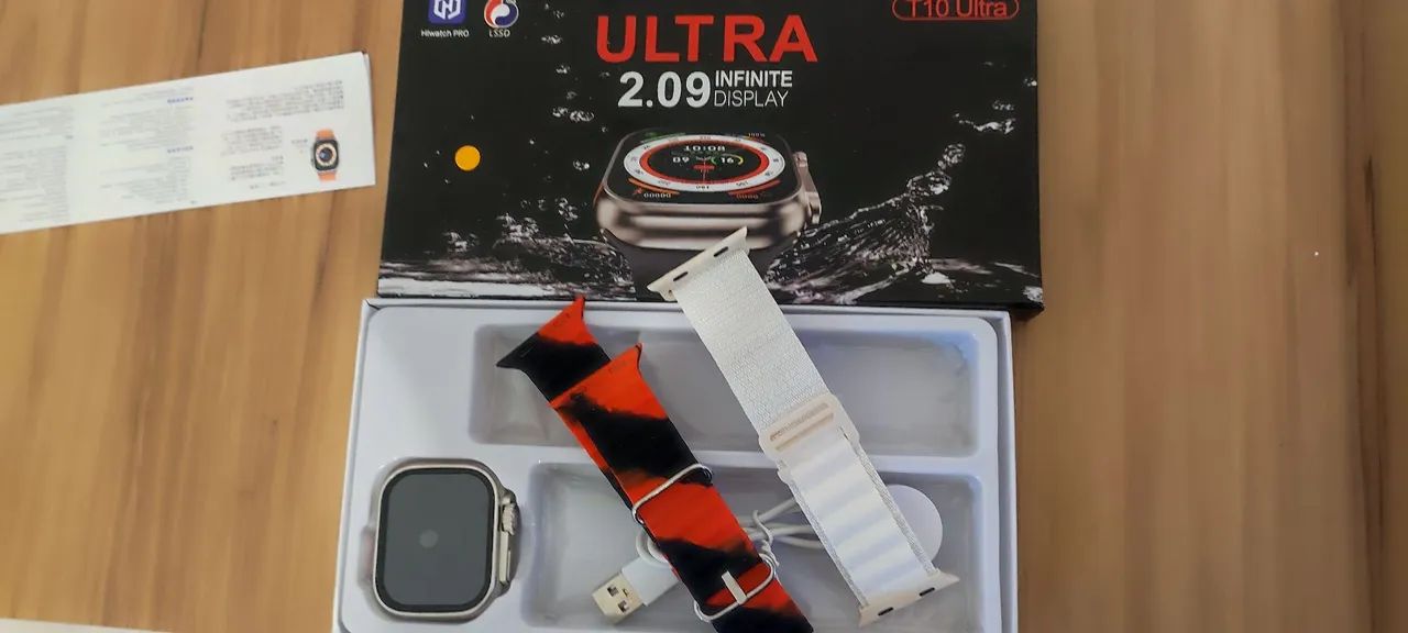 Smartwatch ultra t10 preto  - Foto 4