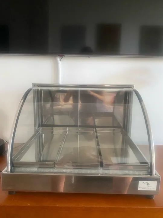 Estufa elétrica para salgados 3 bandejas série ouro.