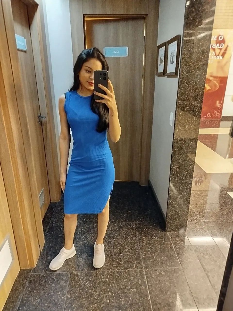Vestido Feminino De Malha Canelada De Cor Sólida - Foto 4