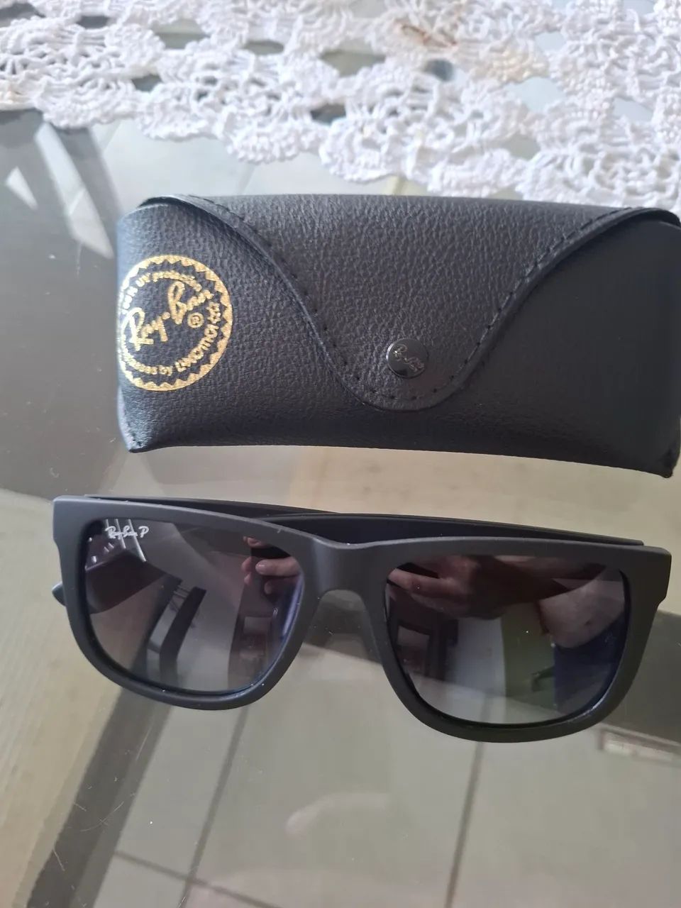 Óculos de sol polarizado Ray-Ban Justin Classic Rb4165l cor matte