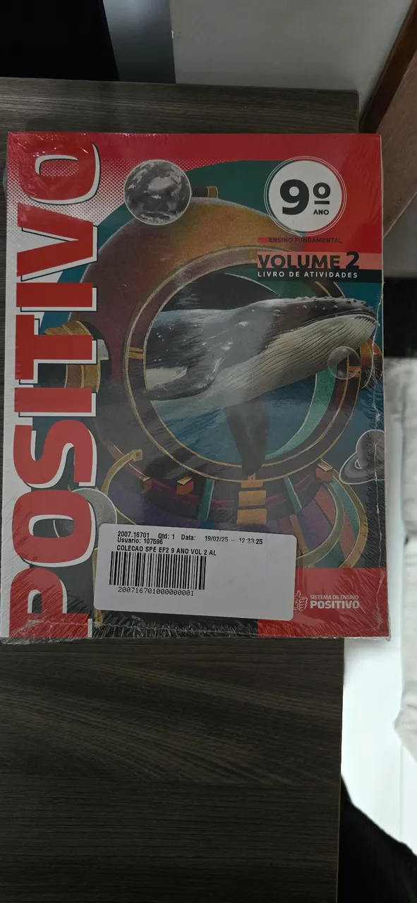 Livro didático e de atividades do 9° Ano Volume 2 - Positivo2025