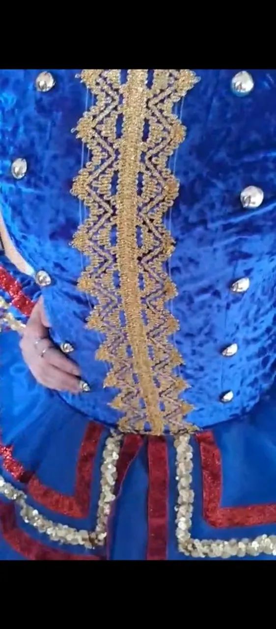 Fantasia Azul com Detalhes Dourados - Foto 3