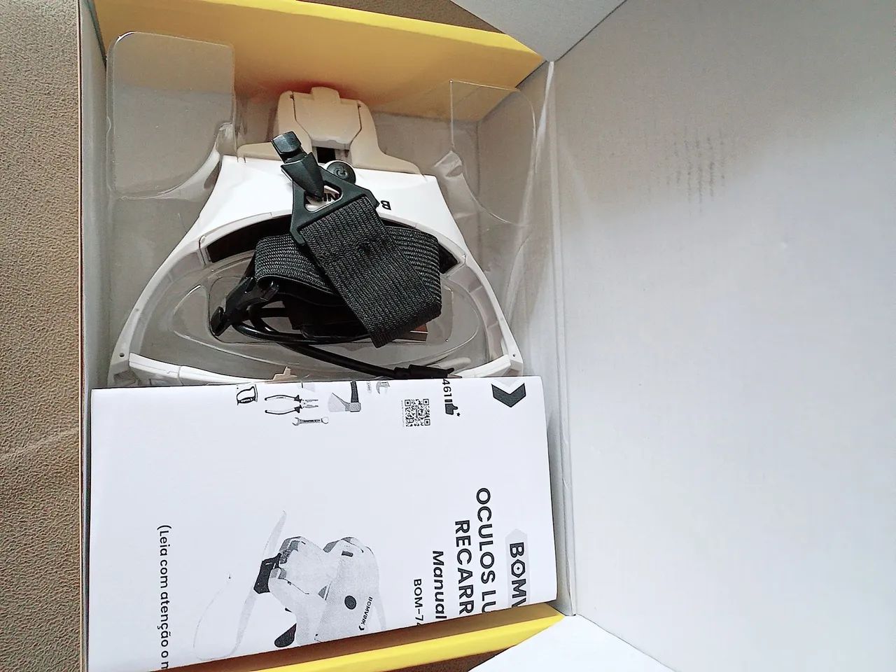 Lupa de Cabeça óculos Profissional com 5 lentes e 2 LEDs recarregáveis - Foto 5
