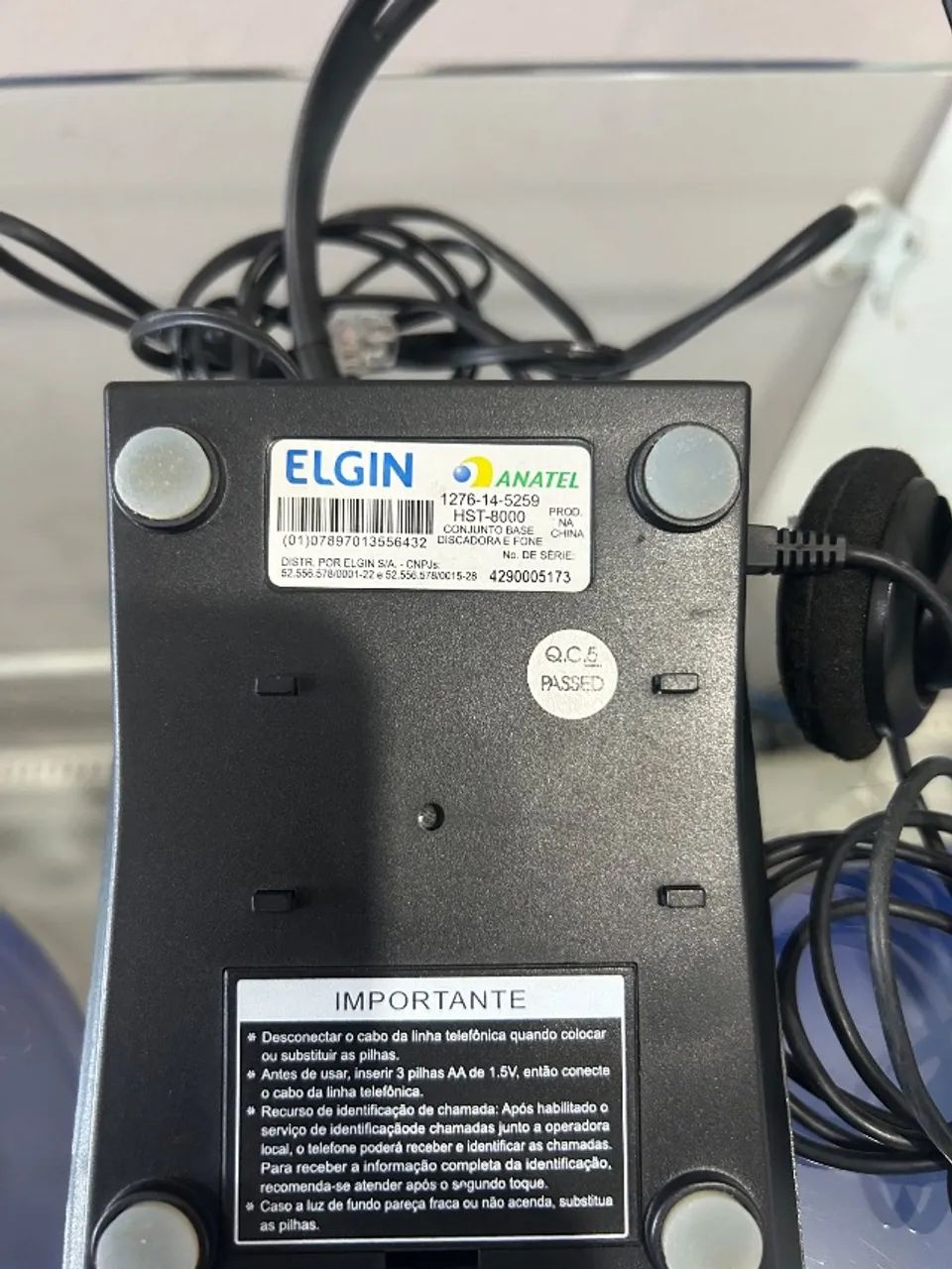 Aparelho telefônico com headset área comercial 