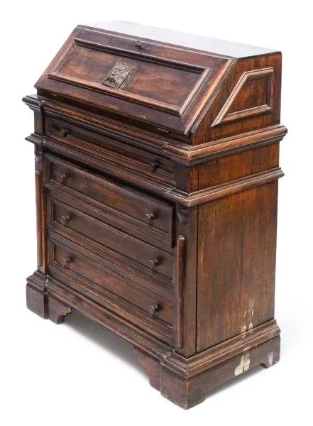 Elegante Cômoda papeleiraMadeira nobre quatro gaveta emolduradas  - Foto 6