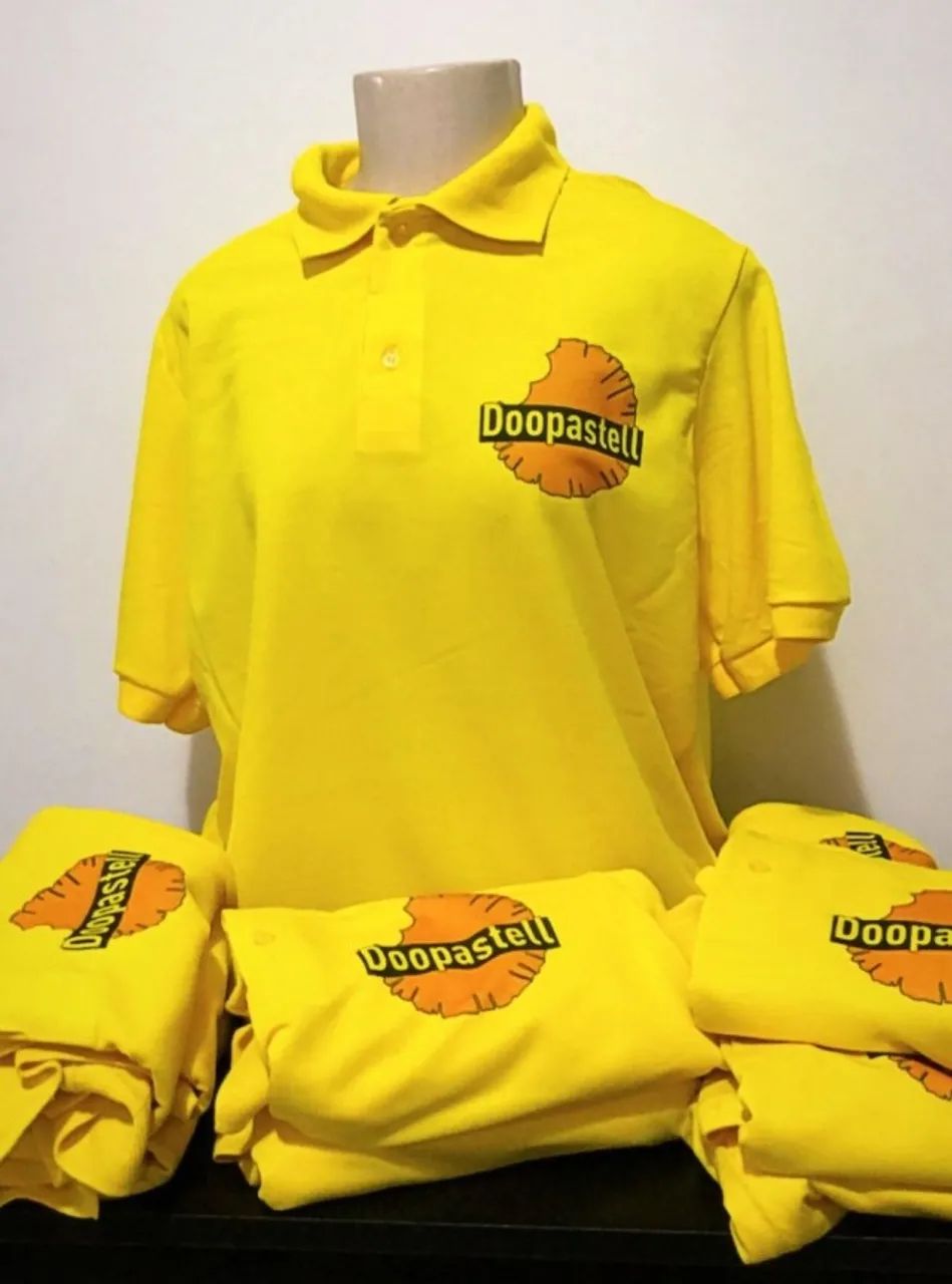 Kit 10 Camisas Polos Personalizadas Fardamento Empresa Frente e Costas