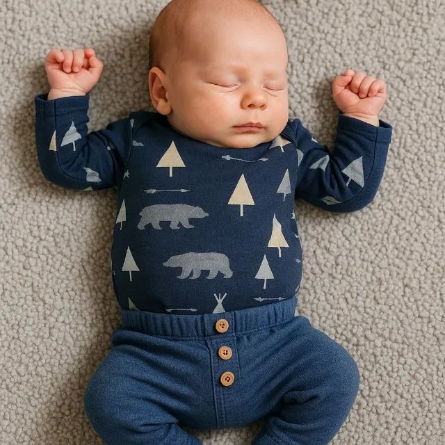 Conjunto montado Morden Baby e rabbit bear tamanho 0/3 meses importada (desapego)