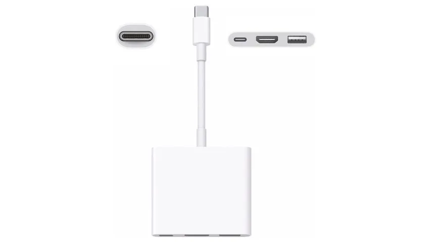 Adaptador USB-C 3.1 multiporta com USB-C, USB e HDMI para AV digital - MJ1K2AM/A