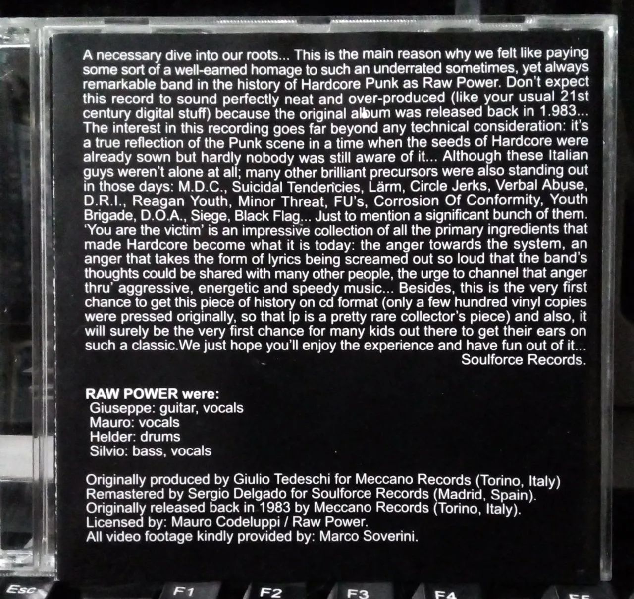 Raw Power - You Are the Victim 2002 CD import multimídia Wretched