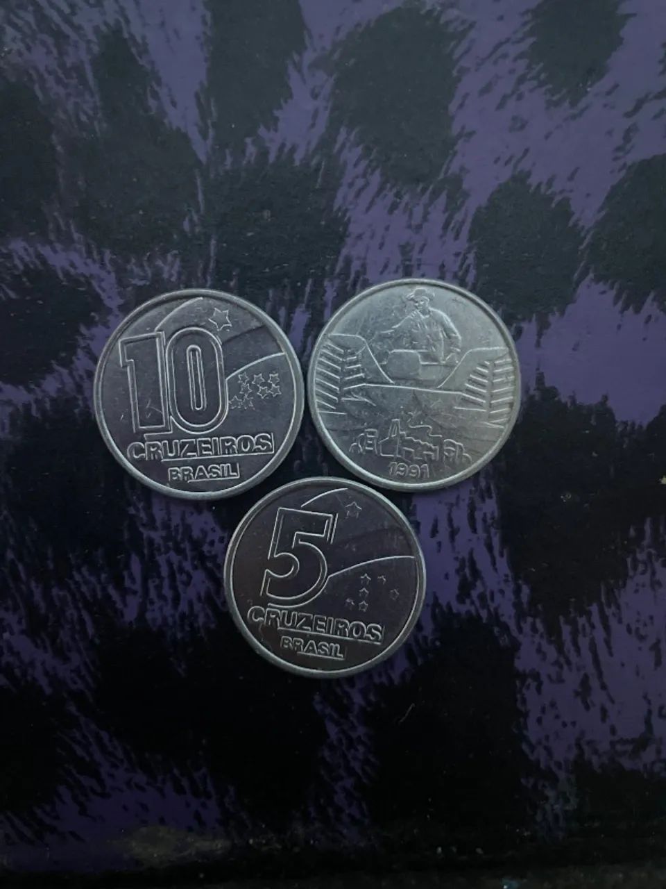 moedas antigas 5, 10 cruzeiros 1991