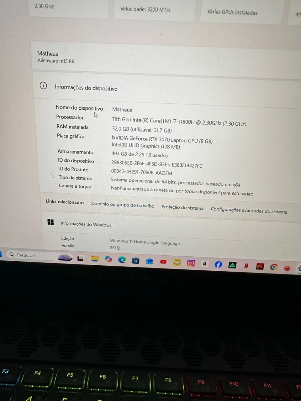 Alienware m15 r6 - Foto 3