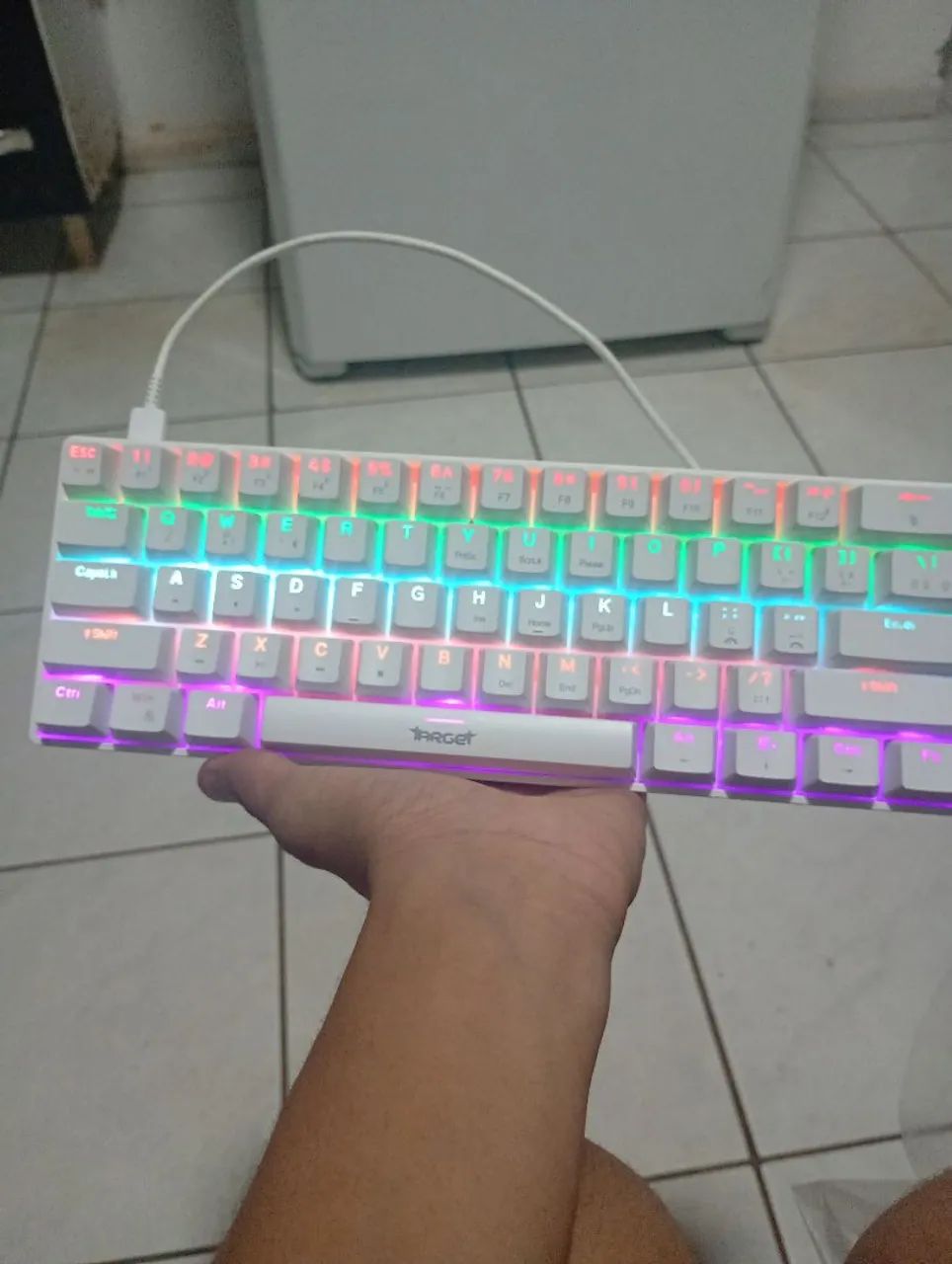 Teclado mecânico 60% Swift azul com 17 tipos de leds - Foto 3