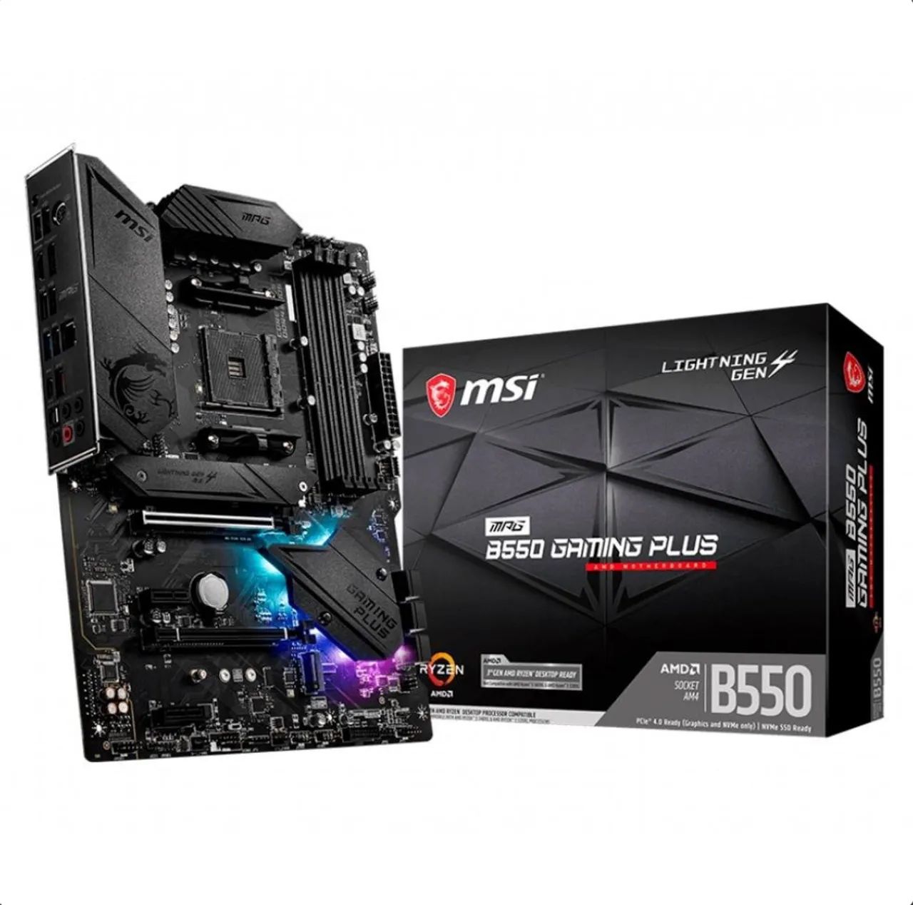 Placa mãe b550 msi mpg gaming plus(somente retirada) - Foto 2