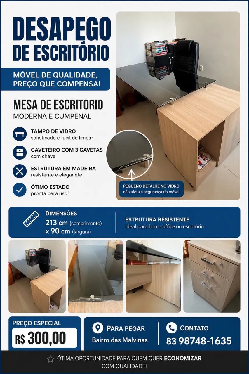 Mesa de escritório  - Foto 4