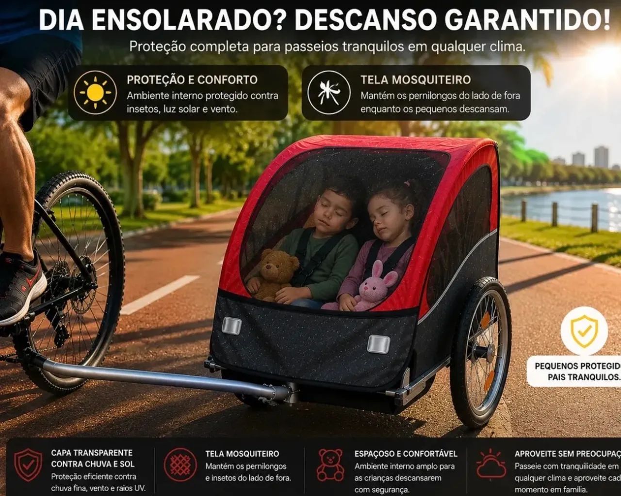 Carrinho Reboque Bicicleta para 2!!!Trailer  - Foto 2