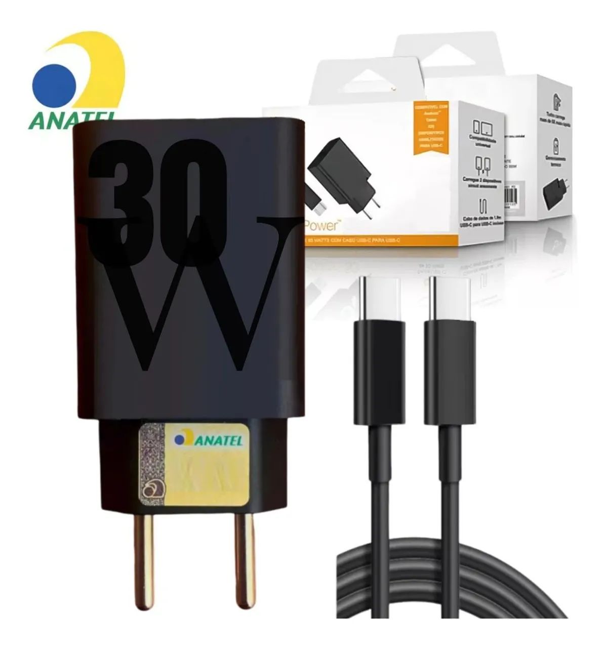 Carregador Original Lehmox 30W Carga Rápida Tipo C