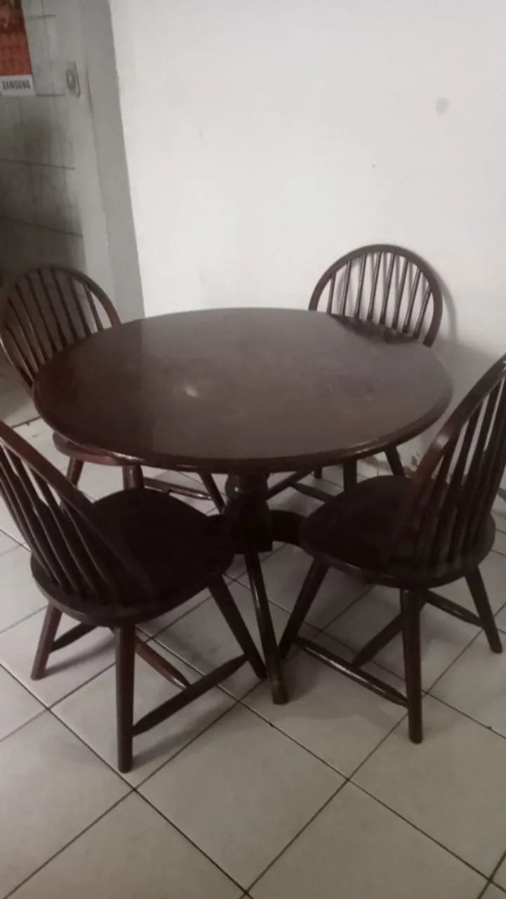 Conjunto de mesa de jantar Madeira Maciça - Foto 4