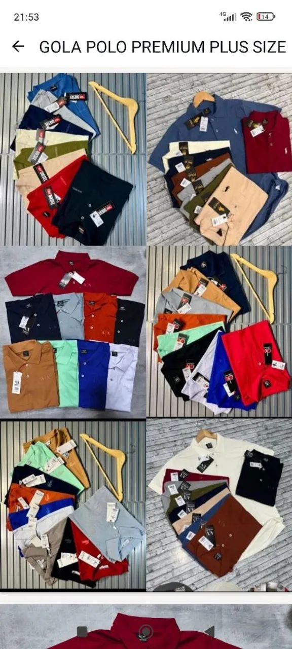 camisas gola polo plus sizes do g1 ao g8 - Foto 3