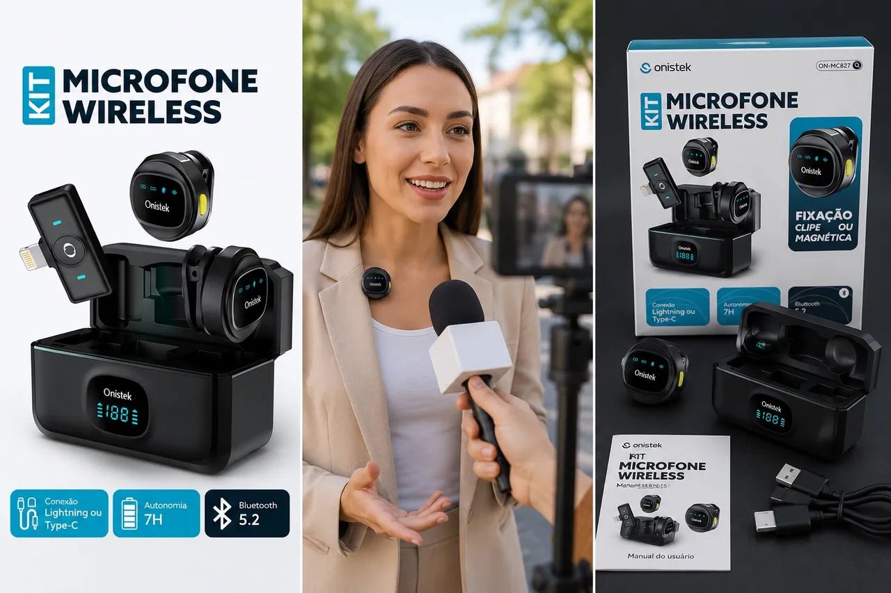 Microfone Lapela Duplo (entrega gratis) - Foto 2