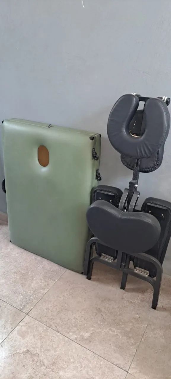 Maca e Cadeira de Massagem Portáteis 