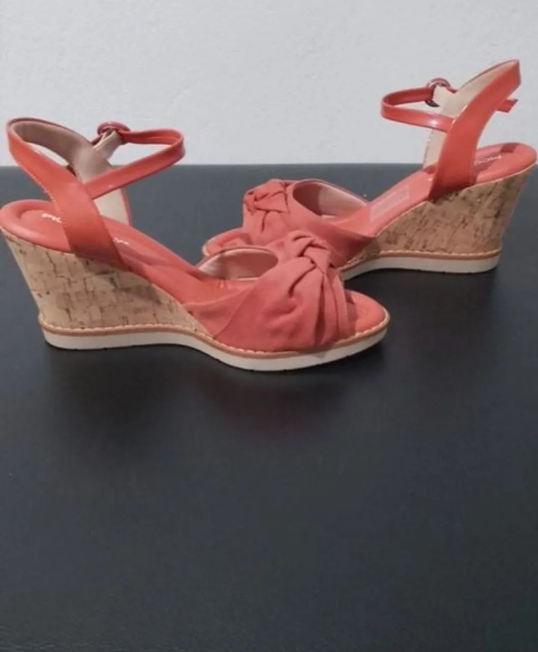 Sandália Piccadilly Anabela coral - Foto 5