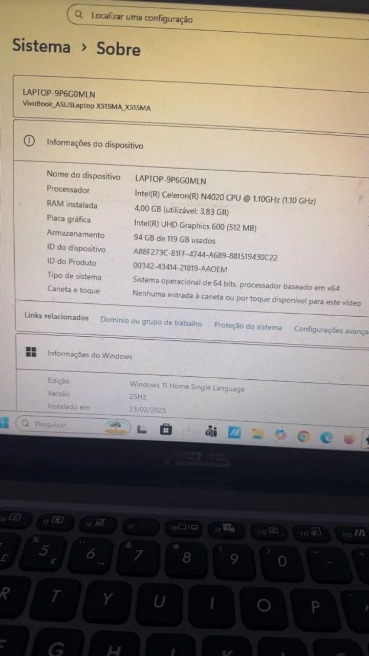 Notebook ASUS em estado de novo - Foto 2