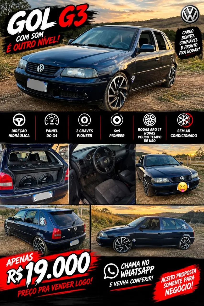 Volkswagen Gol Geração III Sport 1.0 MI 16V Gasolina Mec. 4P 2002