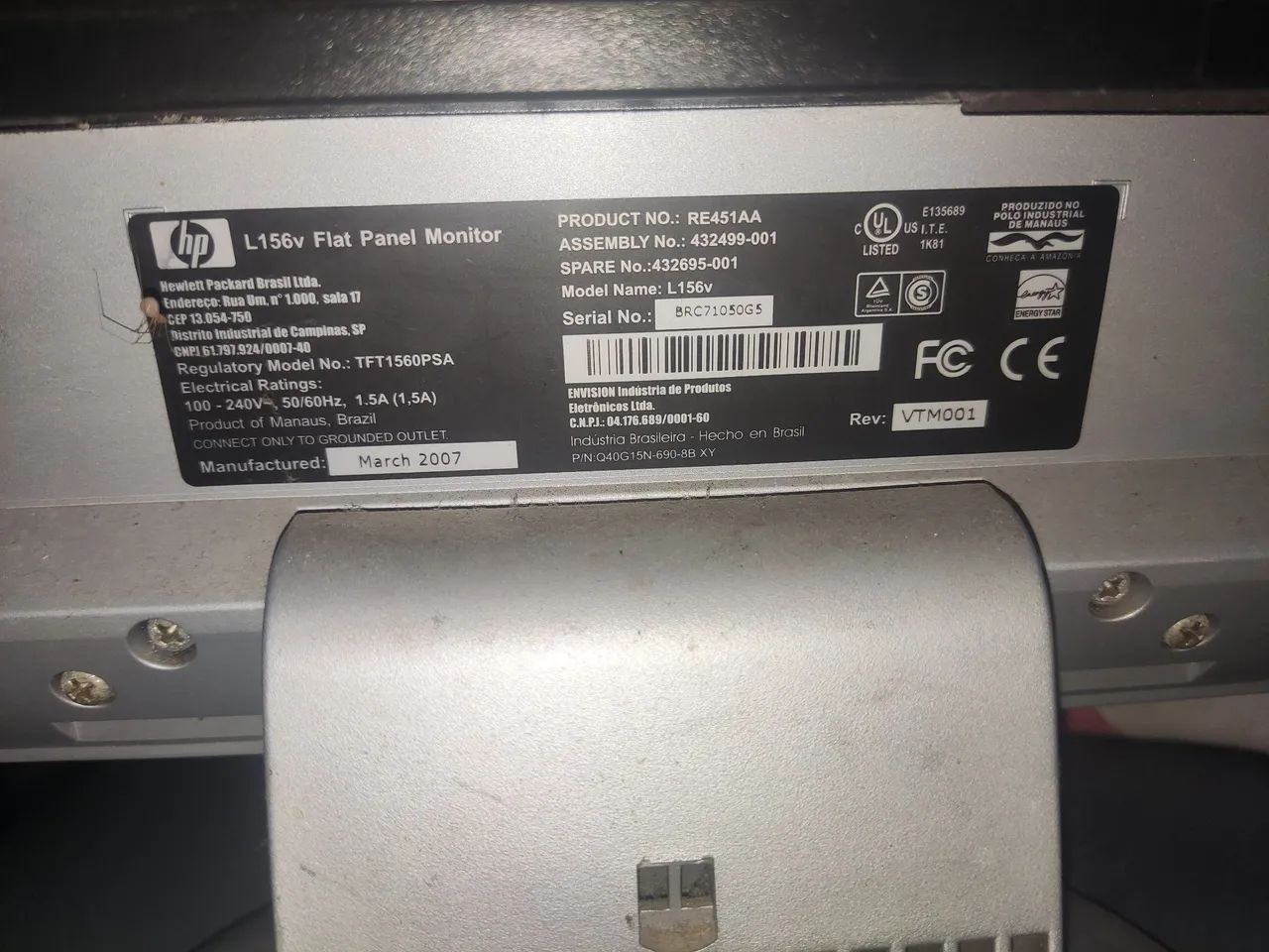 Monitor HP L156v usado - Foto 4