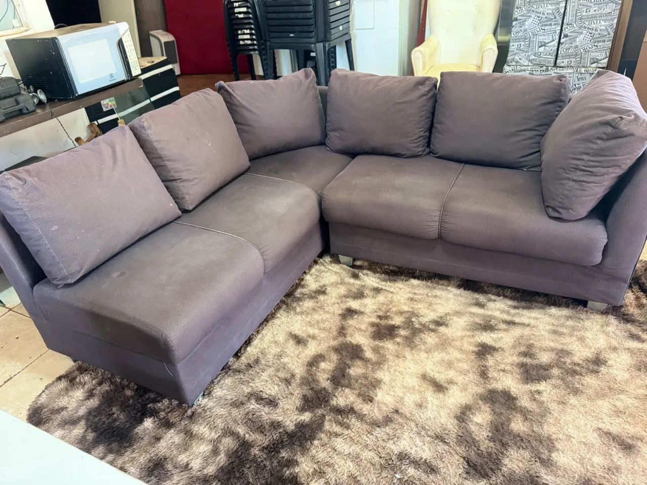 Vendo sofa de canto em bom estado (ENTREGO) - Foto 4