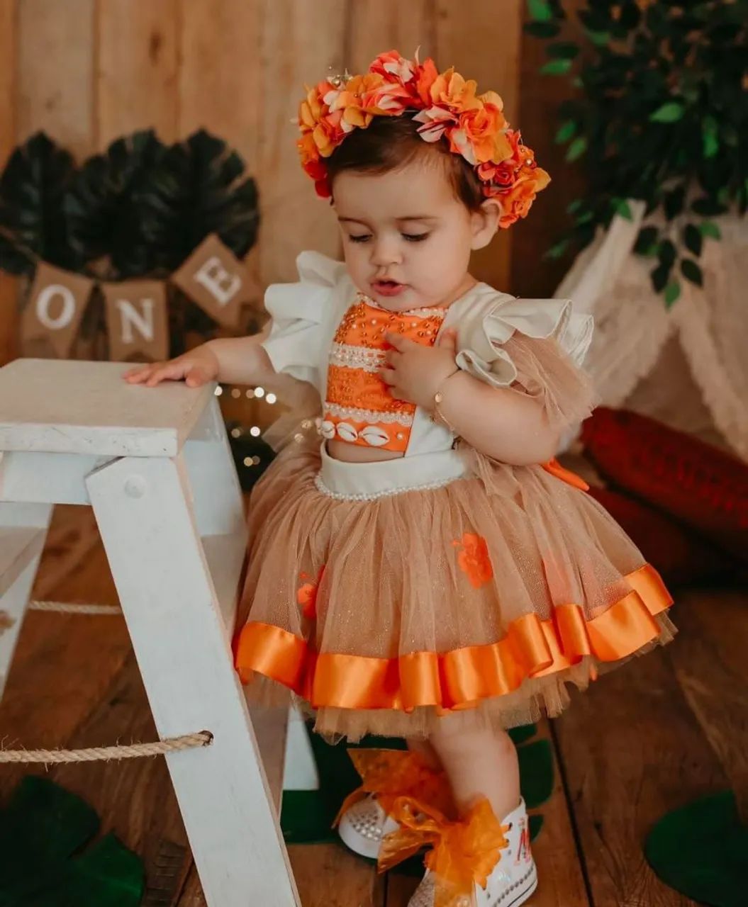 Vestido Moana luxo vesti de 12 meses a 24 meses. - Foto 3