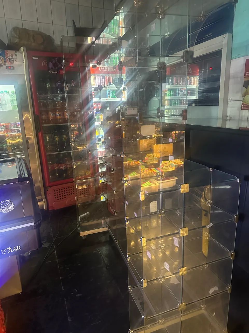 Expositor de balas para mercearia