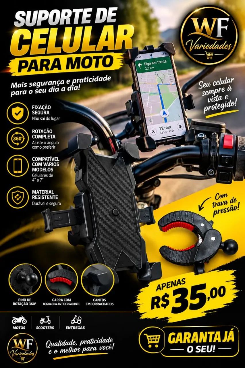 Suporte de celular para moto 